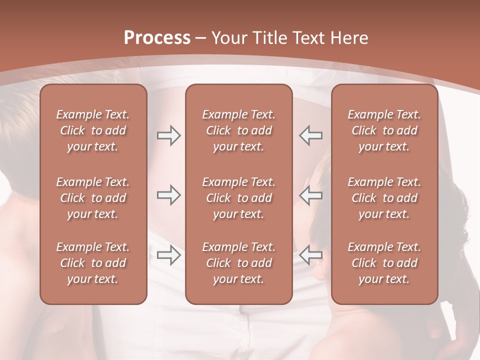 Pregnant Mom And Young Sons PowerPoint Template