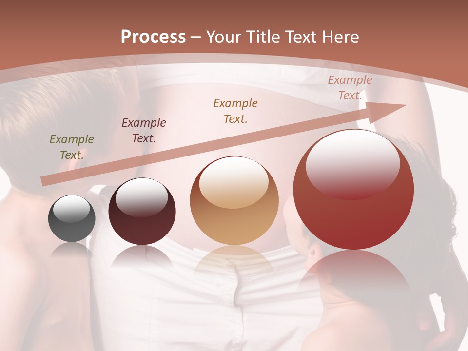 Pregnant Mom And Young Sons PowerPoint Template