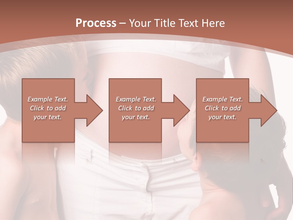 Pregnant Mom And Young Sons PowerPoint Template