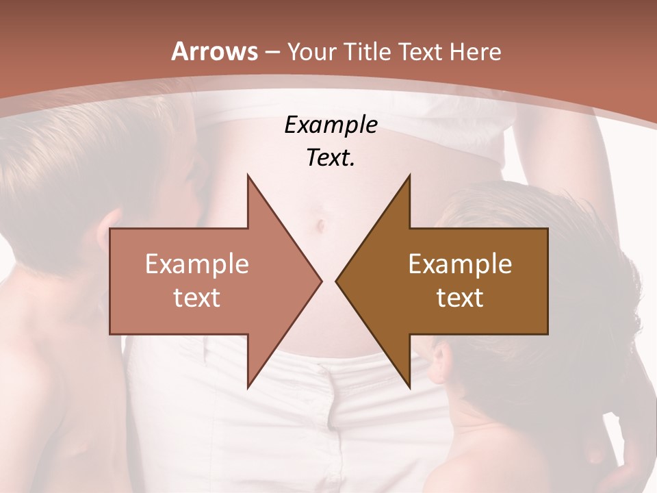 Pregnant Mom And Young Sons PowerPoint Template