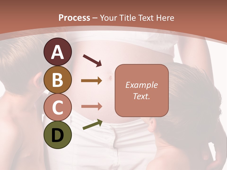 Pregnant Mom And Young Sons PowerPoint Template