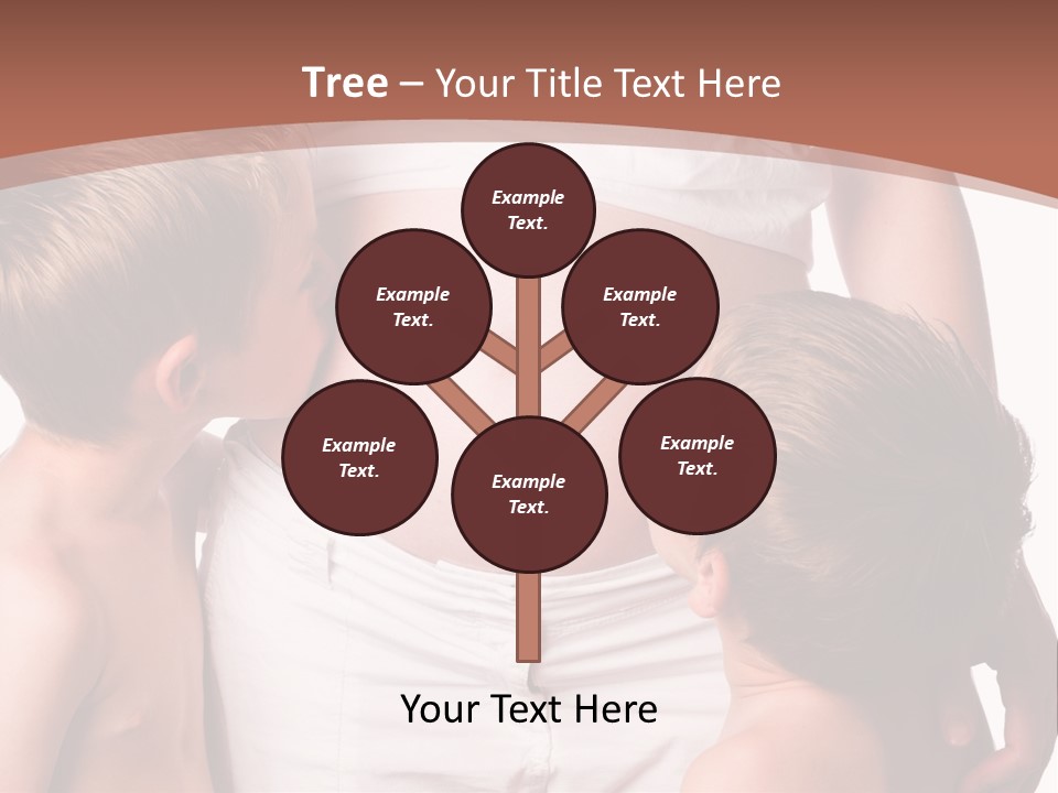 Pregnant Mom And Young Sons PowerPoint Template