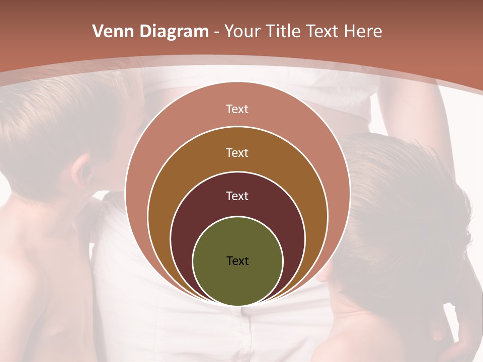 Pregnant Mom And Young Sons PowerPoint Template