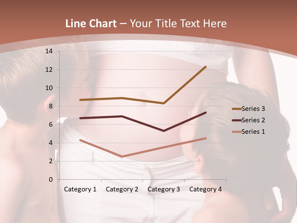 Pregnant Mom And Young Sons PowerPoint Template