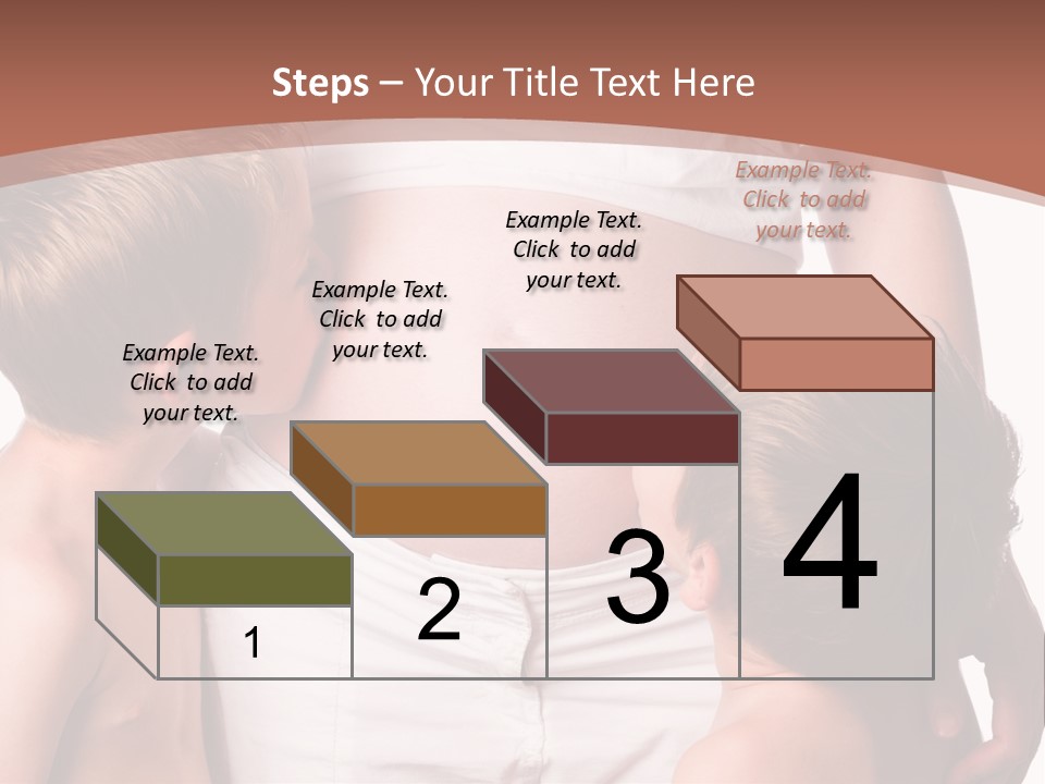 Pregnant Mom And Young Sons PowerPoint Template