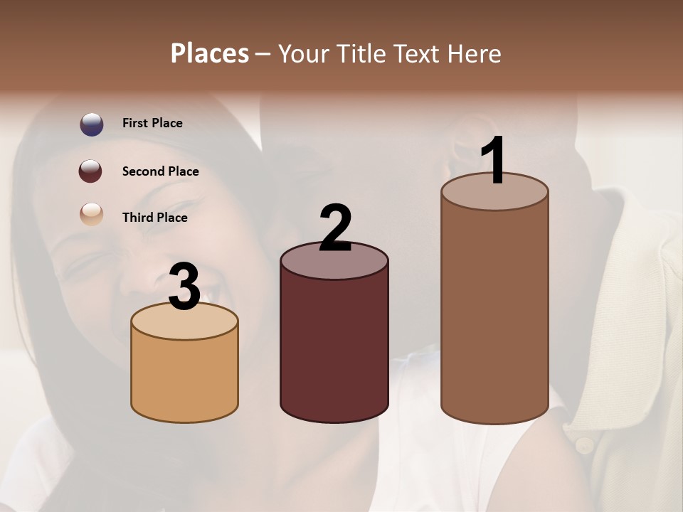 Couple In Living Room Smiling PowerPoint Template