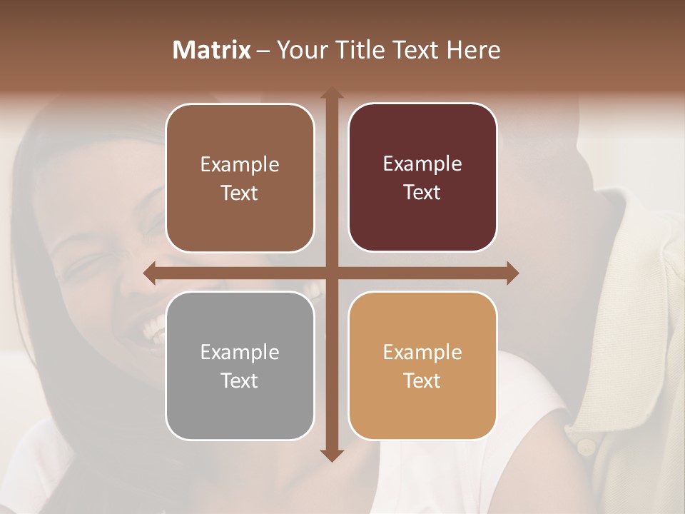 Couple In Living Room Smiling PowerPoint Template