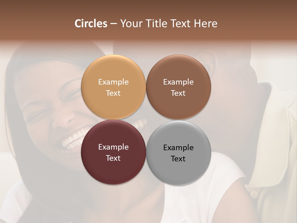 Couple In Living Room Smiling PowerPoint Template