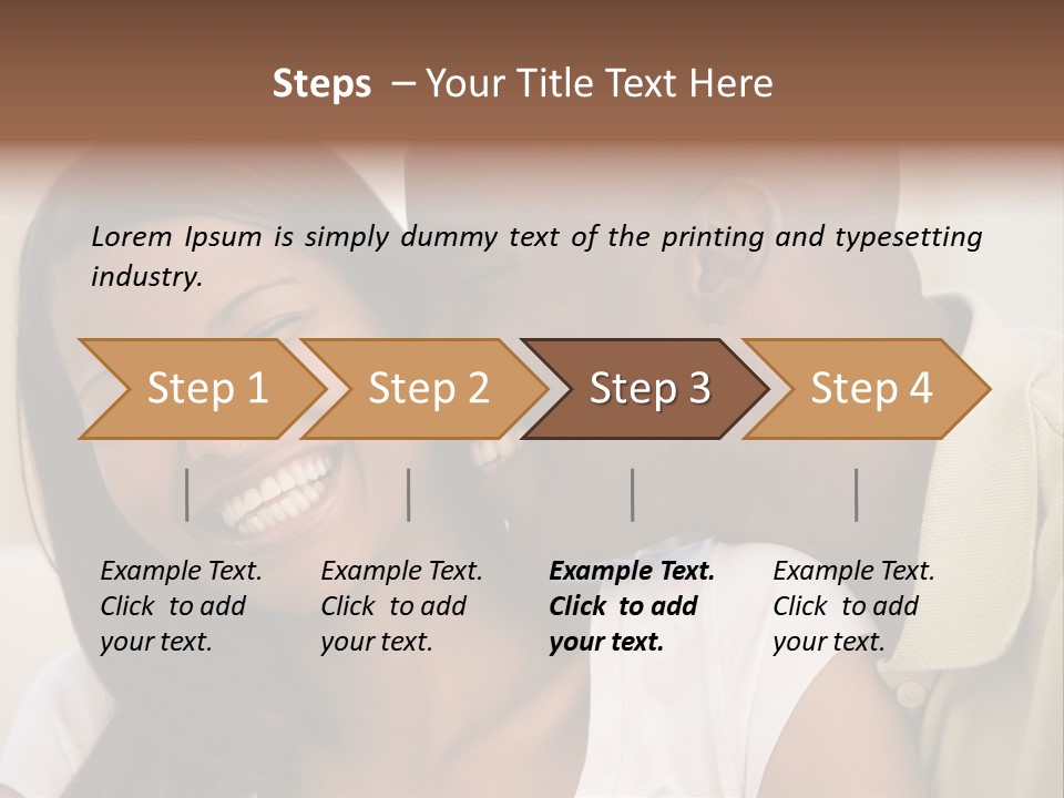 Couple In Living Room Smiling PowerPoint Template