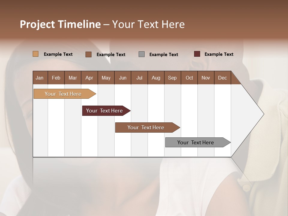 Couple In Living Room Smiling PowerPoint Template