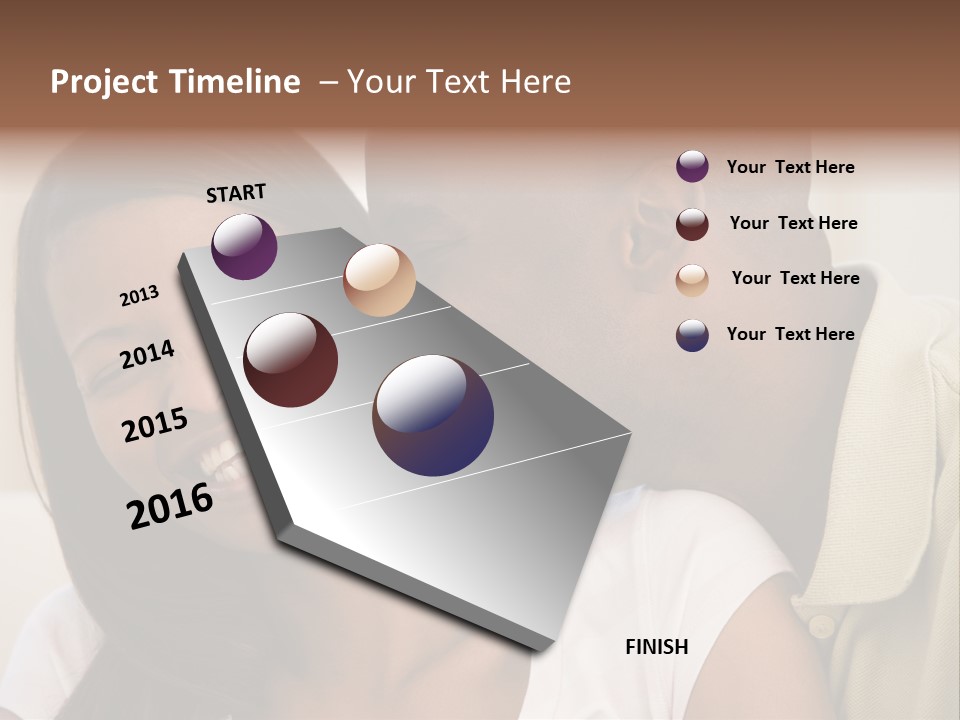 Couple In Living Room Smiling PowerPoint Template