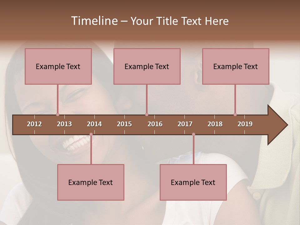 Couple In Living Room Smiling PowerPoint Template