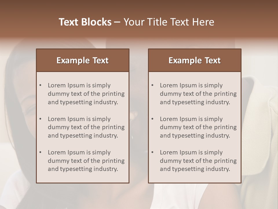 Couple In Living Room Smiling PowerPoint Template