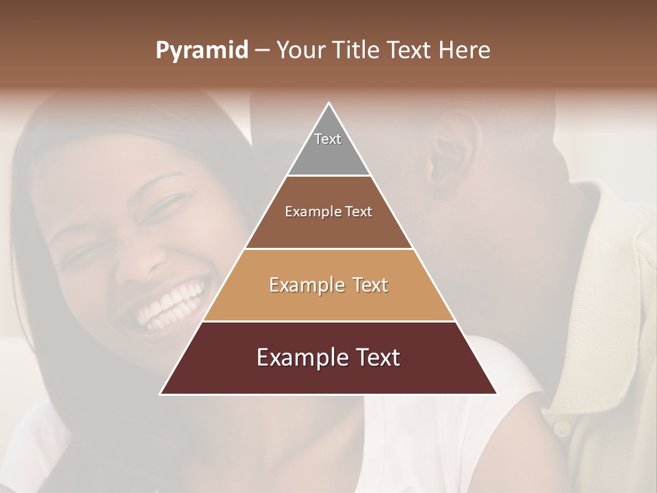 Couple In Living Room Smiling PowerPoint Template