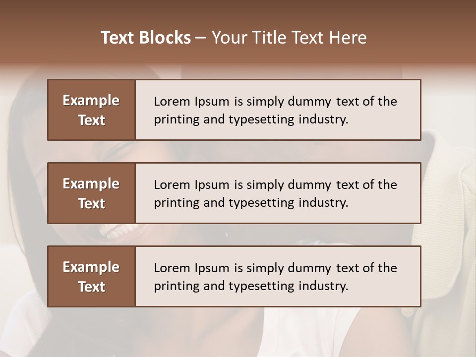 Couple In Living Room Smiling PowerPoint Template