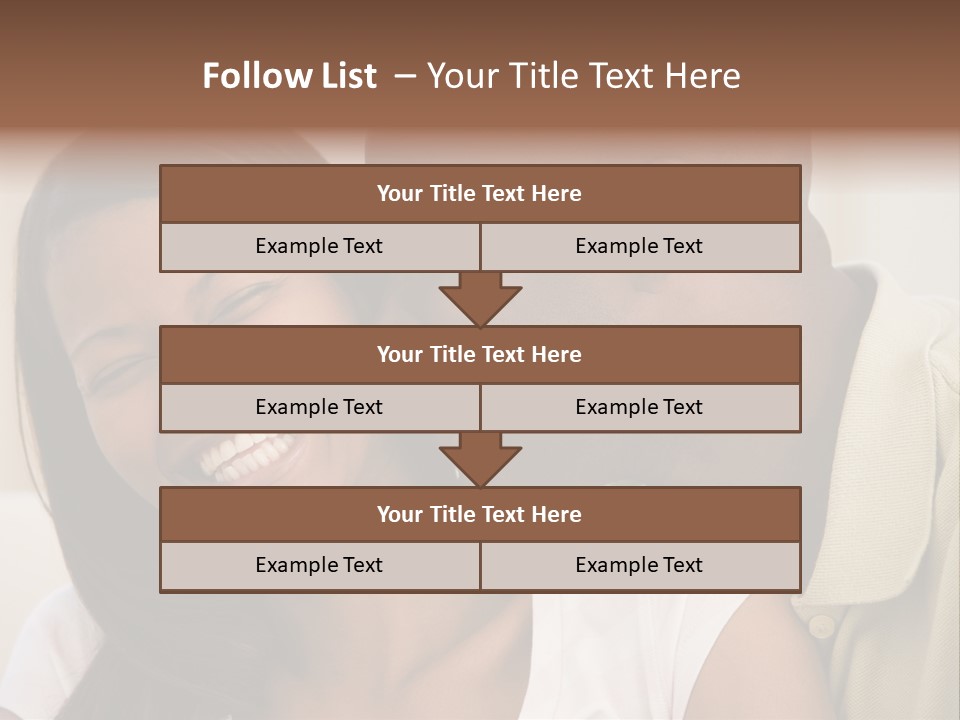 Couple In Living Room Smiling PowerPoint Template