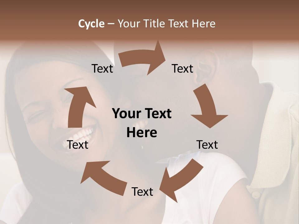 Couple In Living Room Smiling PowerPoint Template