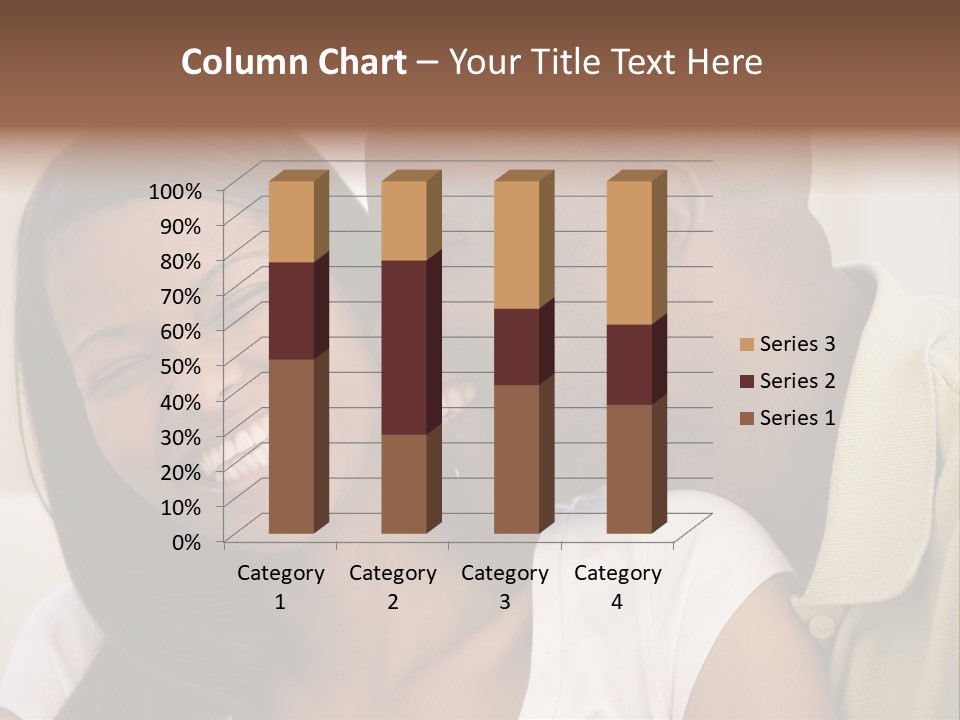 Couple In Living Room Smiling PowerPoint Template