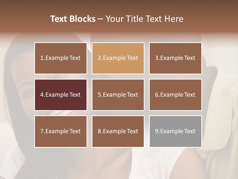 Couple In Living Room Smiling PowerPoint Template