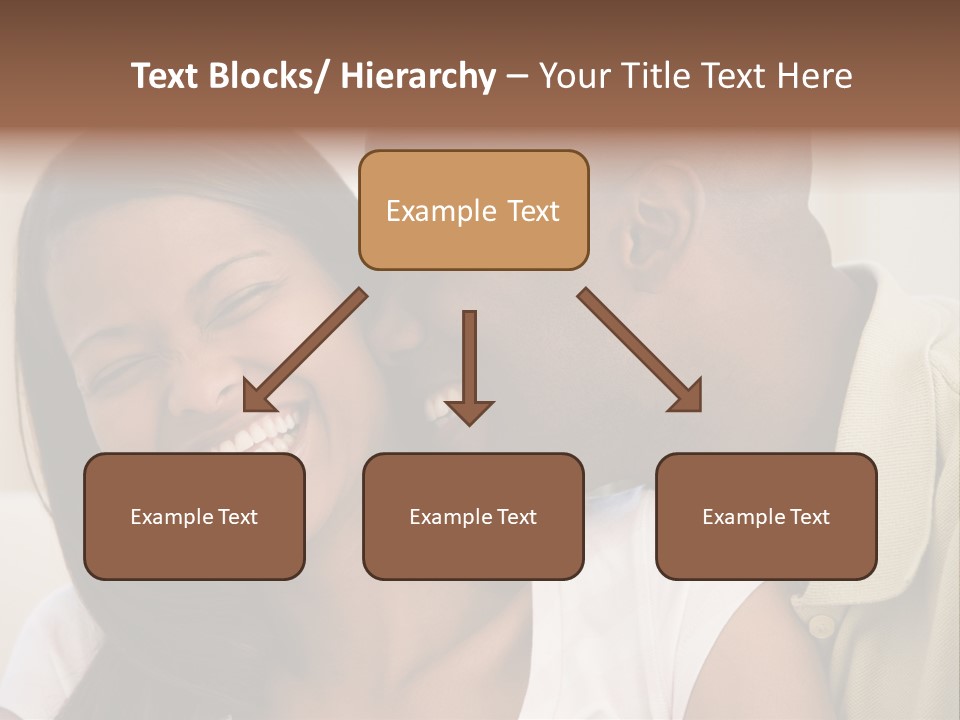 Couple In Living Room Smiling PowerPoint Template