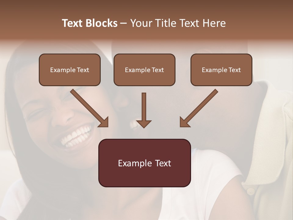 Couple In Living Room Smiling PowerPoint Template