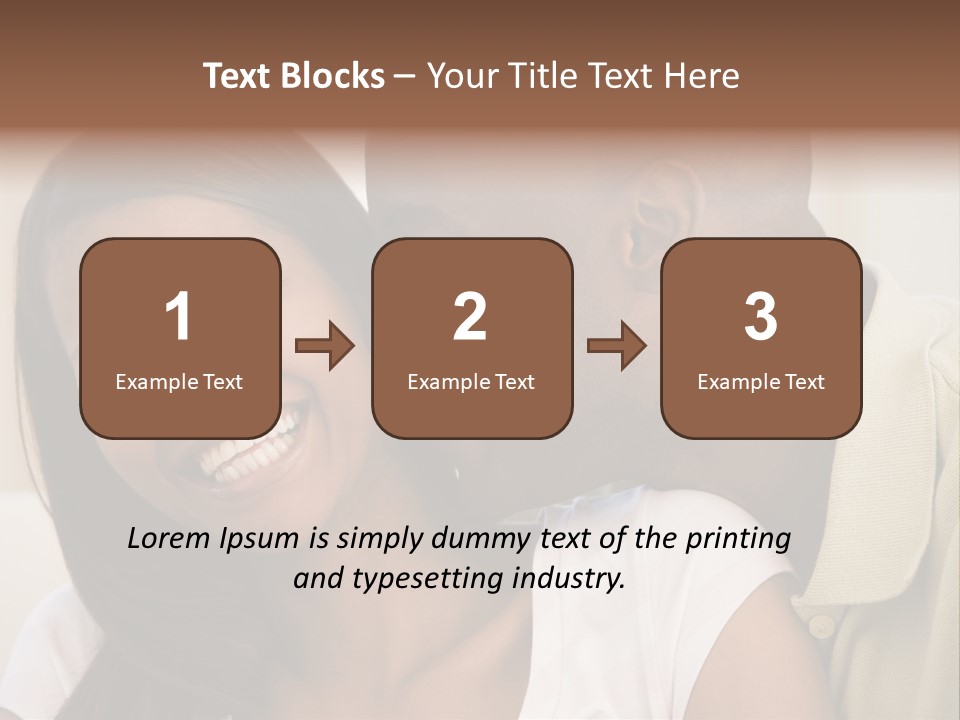Couple In Living Room Smiling PowerPoint Template