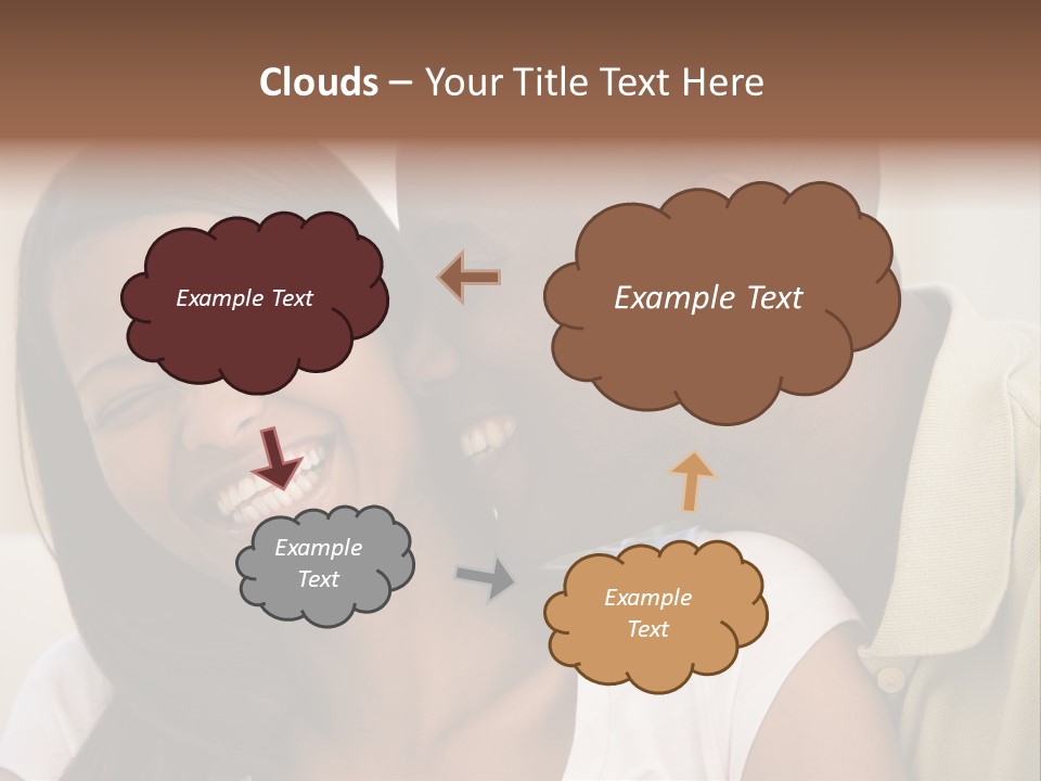 Couple In Living Room Smiling PowerPoint Template