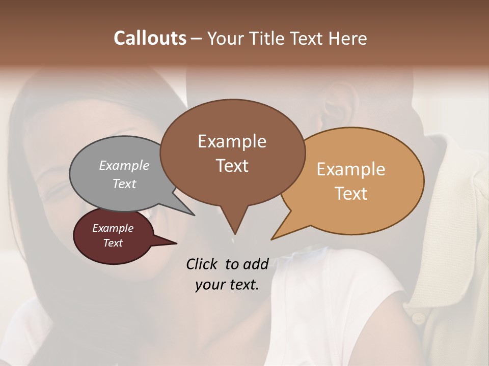 Couple In Living Room Smiling PowerPoint Template