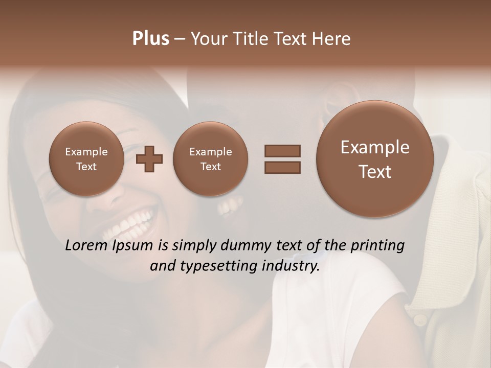 Couple In Living Room Smiling PowerPoint Template