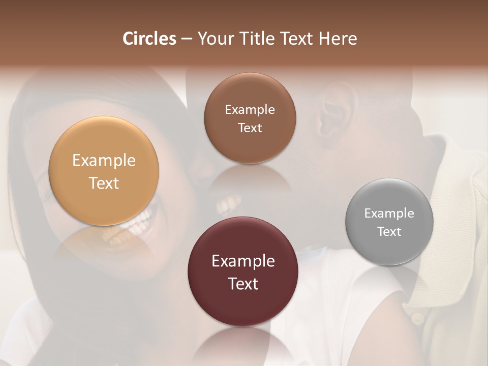 Couple In Living Room Smiling PowerPoint Template