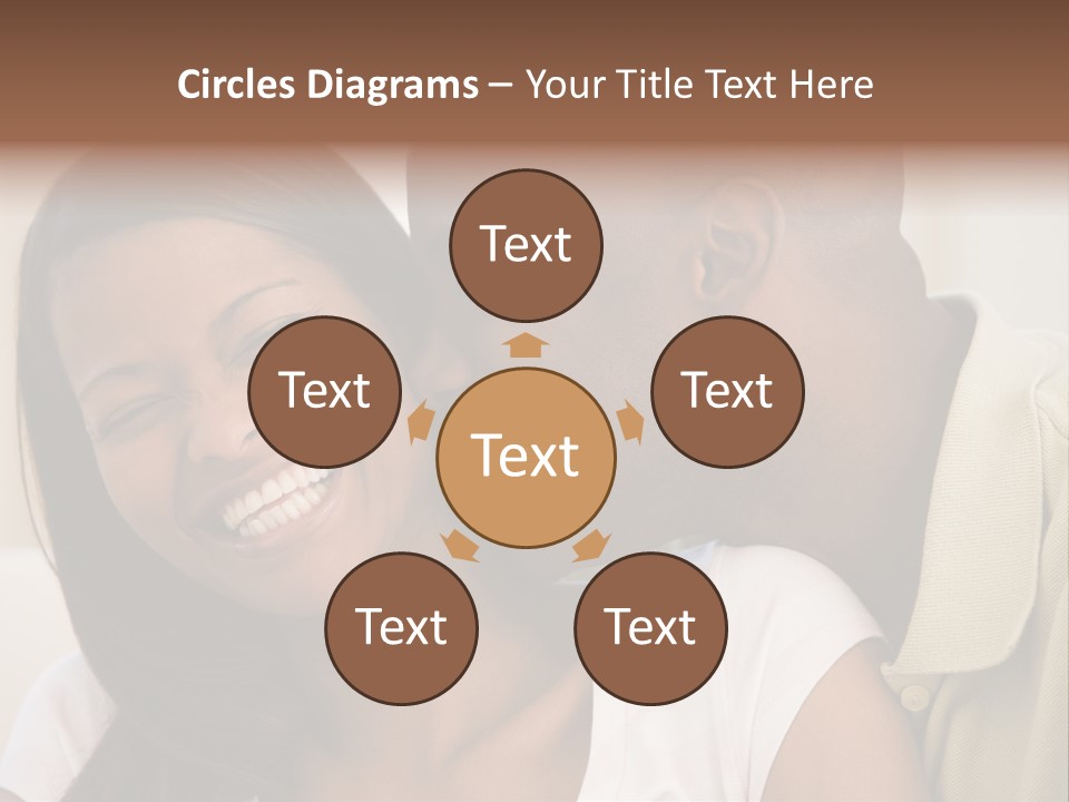 Couple In Living Room Smiling PowerPoint Template