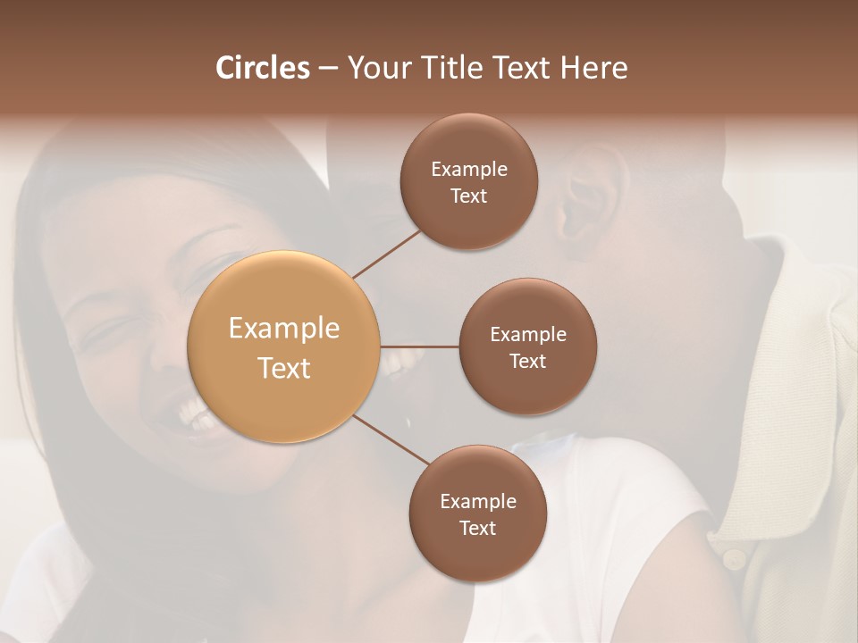 Couple In Living Room Smiling PowerPoint Template