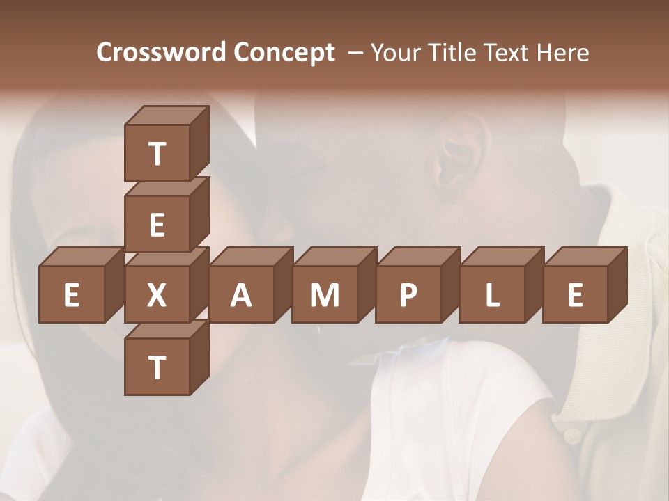 Couple In Living Room Smiling PowerPoint Template