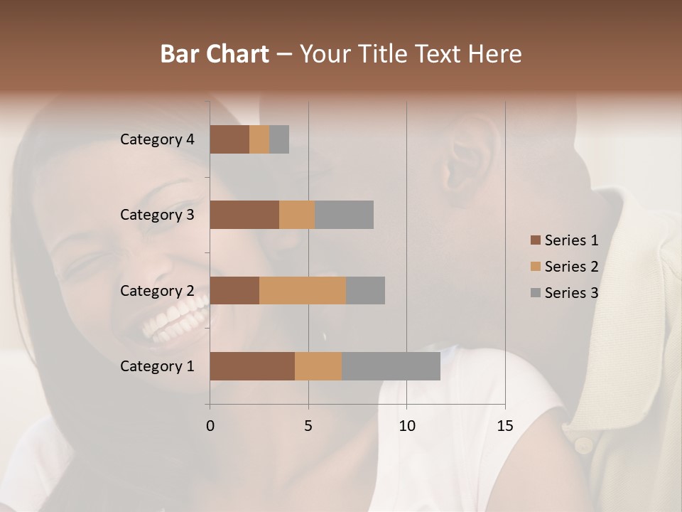 Couple In Living Room Smiling PowerPoint Template