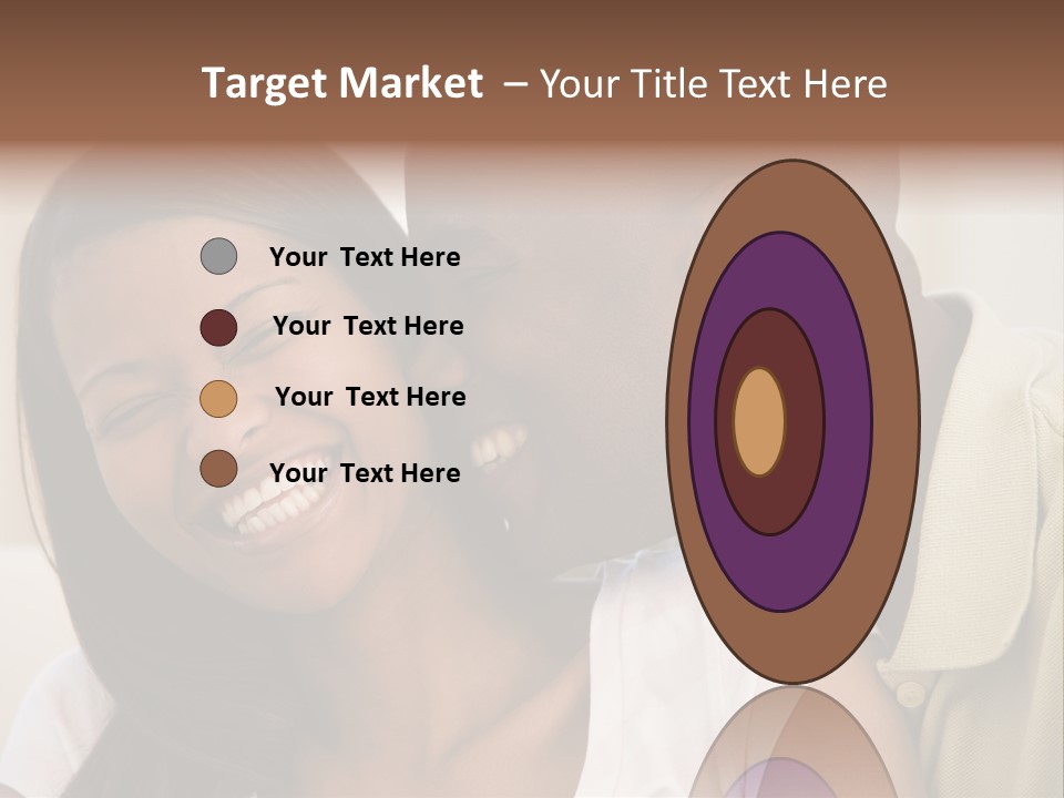 Couple In Living Room Smiling PowerPoint Template