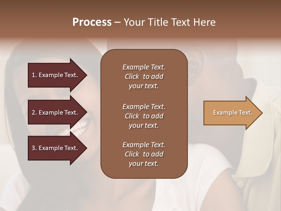 Couple In Living Room Smiling PowerPoint Template