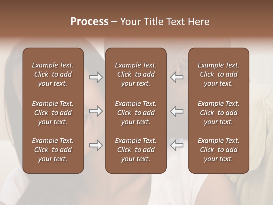 Couple In Living Room Smiling PowerPoint Template
