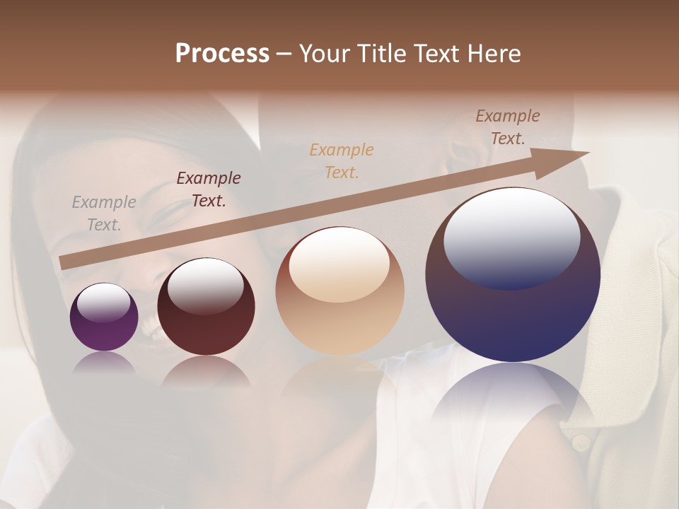 Couple In Living Room Smiling PowerPoint Template