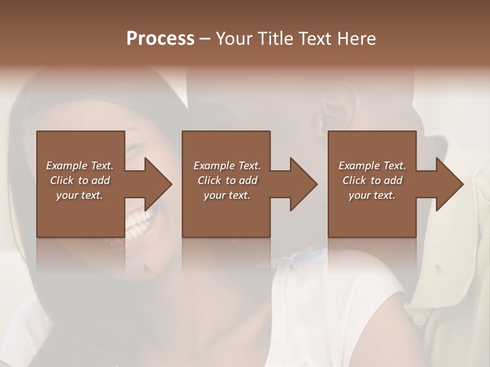 Couple In Living Room Smiling PowerPoint Template