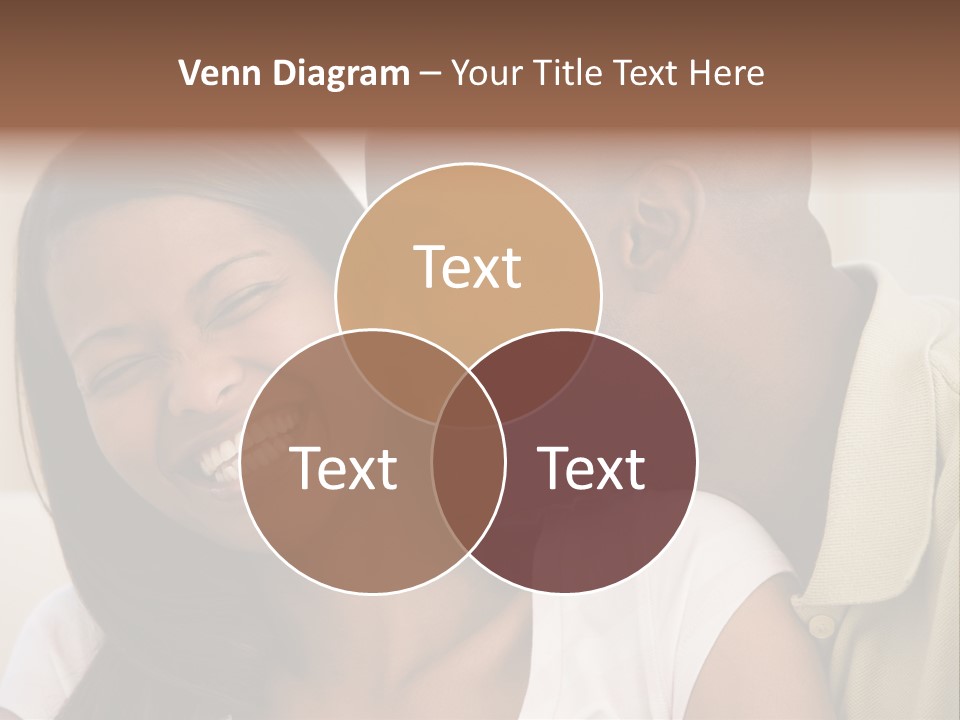 Couple In Living Room Smiling PowerPoint Template