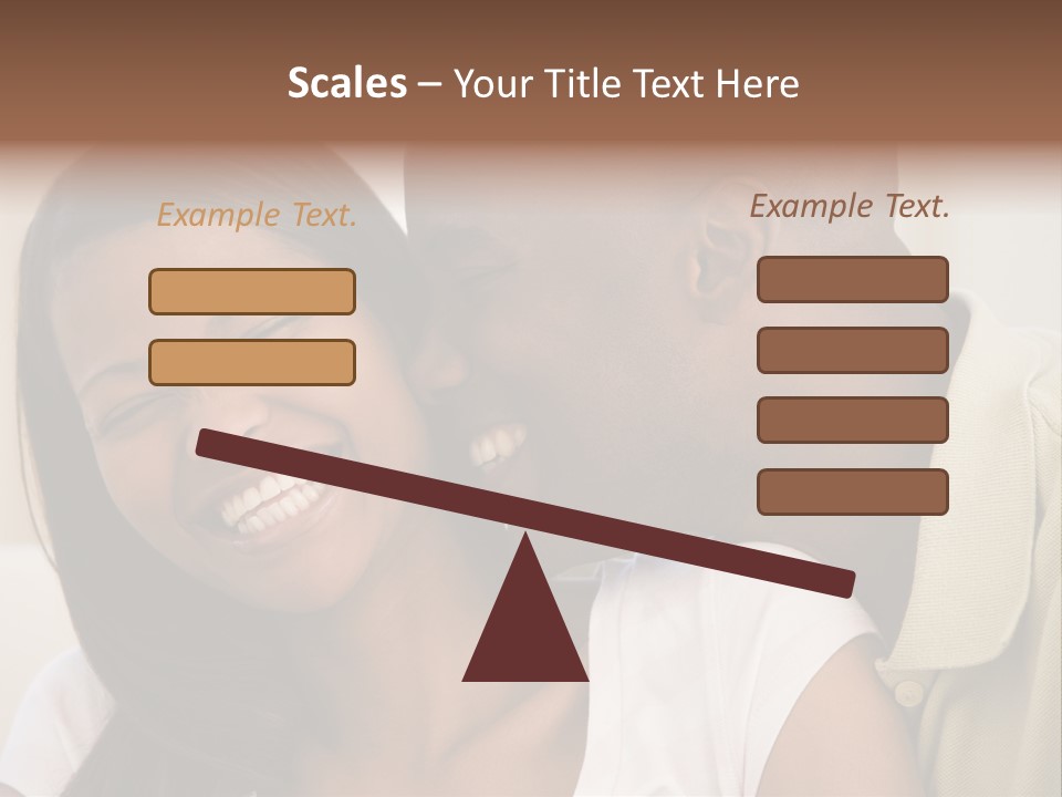 Couple In Living Room Smiling PowerPoint Template