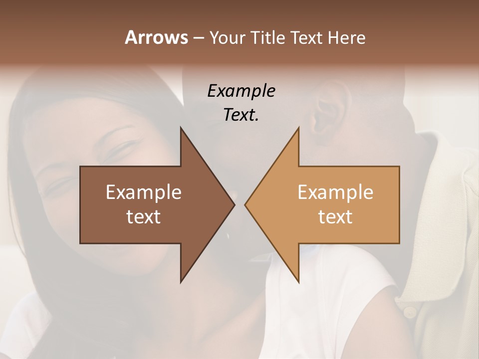 Couple In Living Room Smiling PowerPoint Template