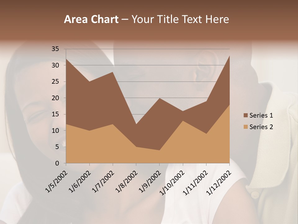 Couple In Living Room Smiling PowerPoint Template