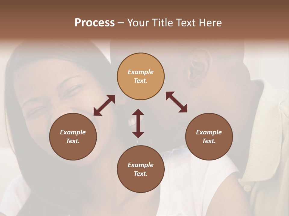 Couple In Living Room Smiling PowerPoint Template