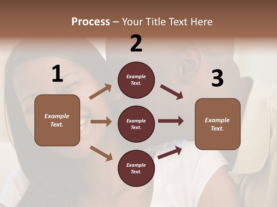 Couple In Living Room Smiling PowerPoint Template