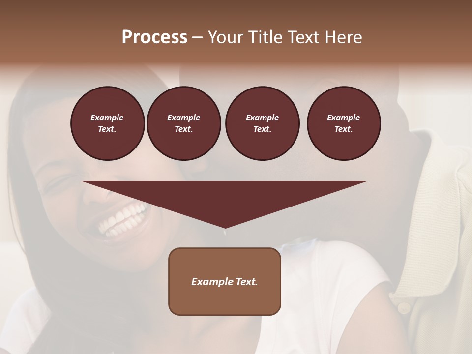 Couple In Living Room Smiling PowerPoint Template