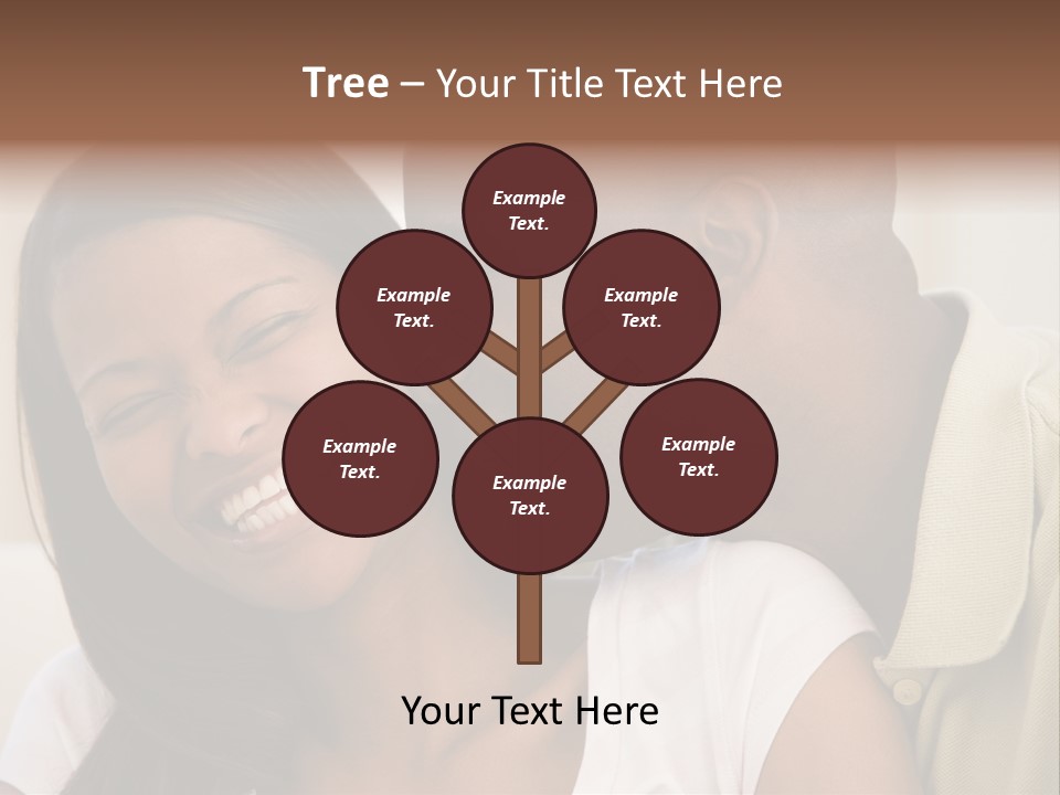 Couple In Living Room Smiling PowerPoint Template