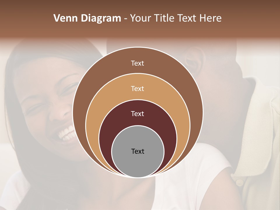 Couple In Living Room Smiling PowerPoint Template