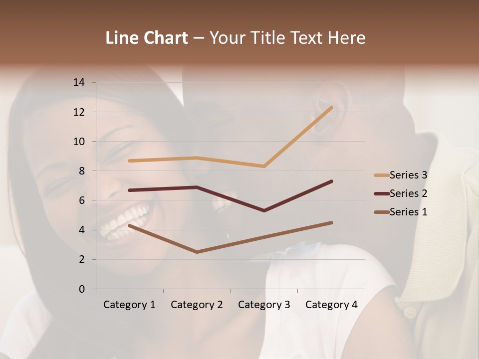 Couple In Living Room Smiling PowerPoint Template