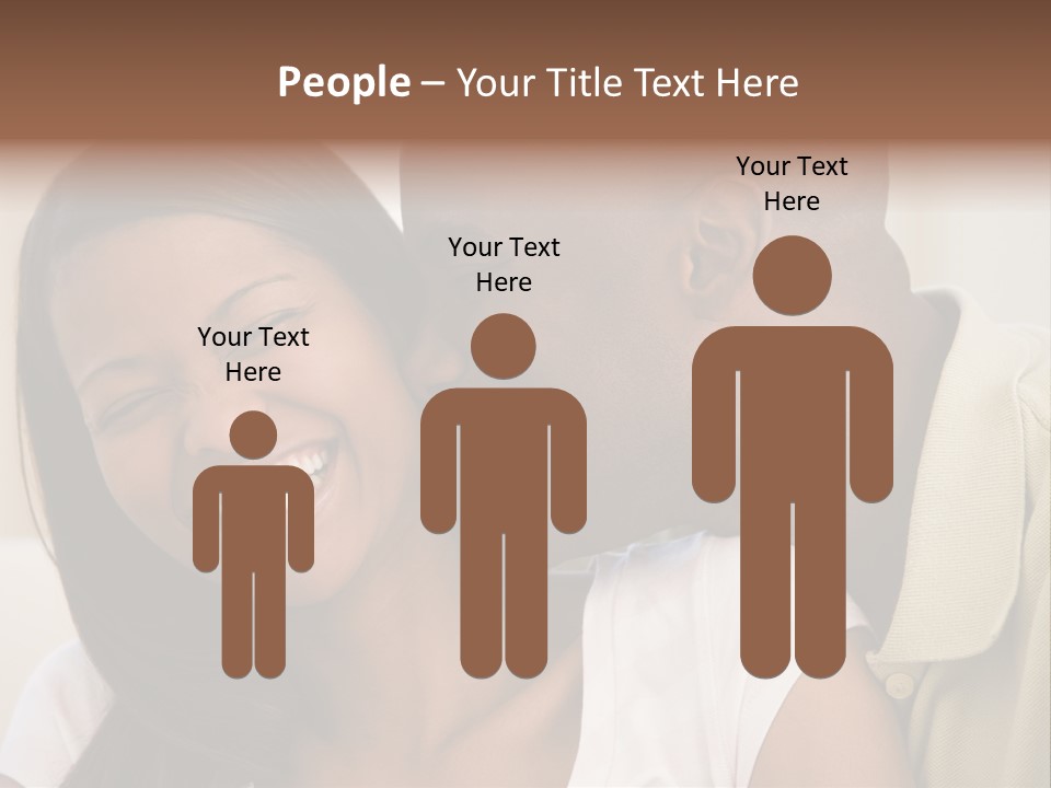 Couple In Living Room Smiling PowerPoint Template